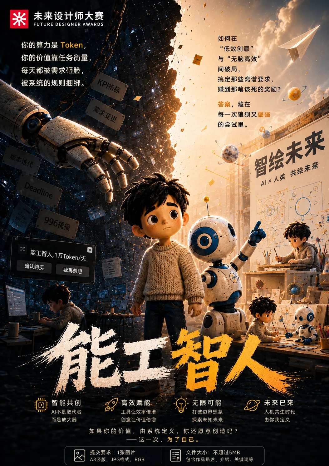 《能工智人》作品海报